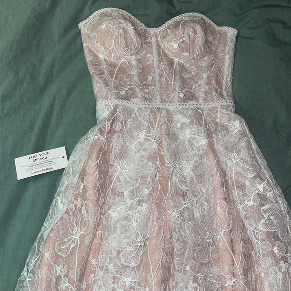 NWT Nadine Merabi White Lace Olivia dress - Picture 14 of 15